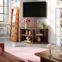 Meuble TV effet bois 120 cm style scandinave