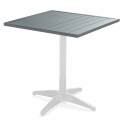 Plateau de table carré en aluminium noir 70x70 cm