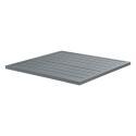 Plateau de table carré en aluminium noir 70x70 cm