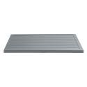 Plateau de table carré en aluminium noir 70x70 cm