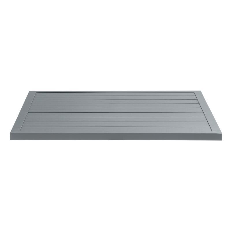 Plateau de table carré en aluminium noir 70x70 cm