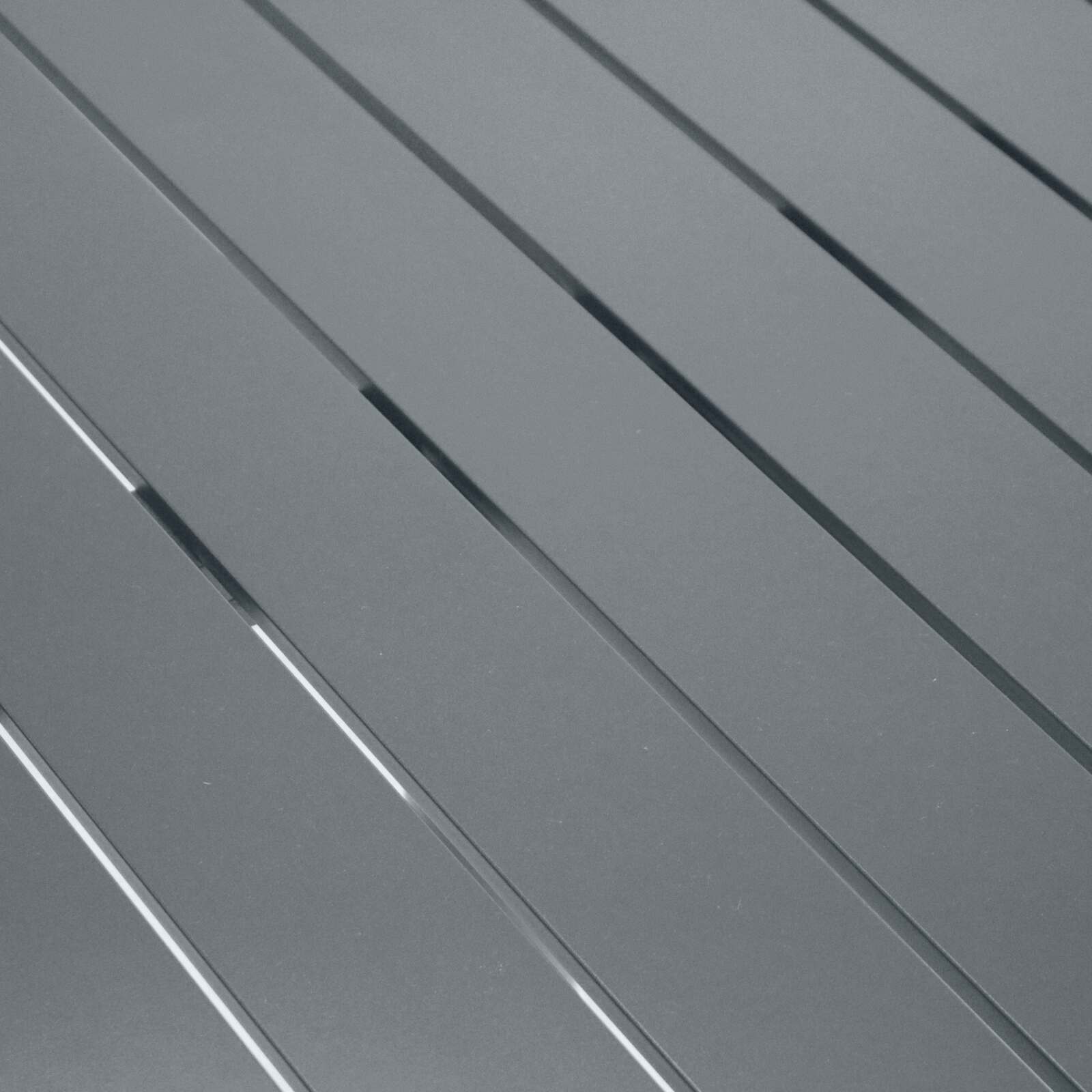 Plateau de table carré en aluminium noir 70x70 cm