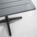 Plateau de table carré en aluminium noir 70x70 cm