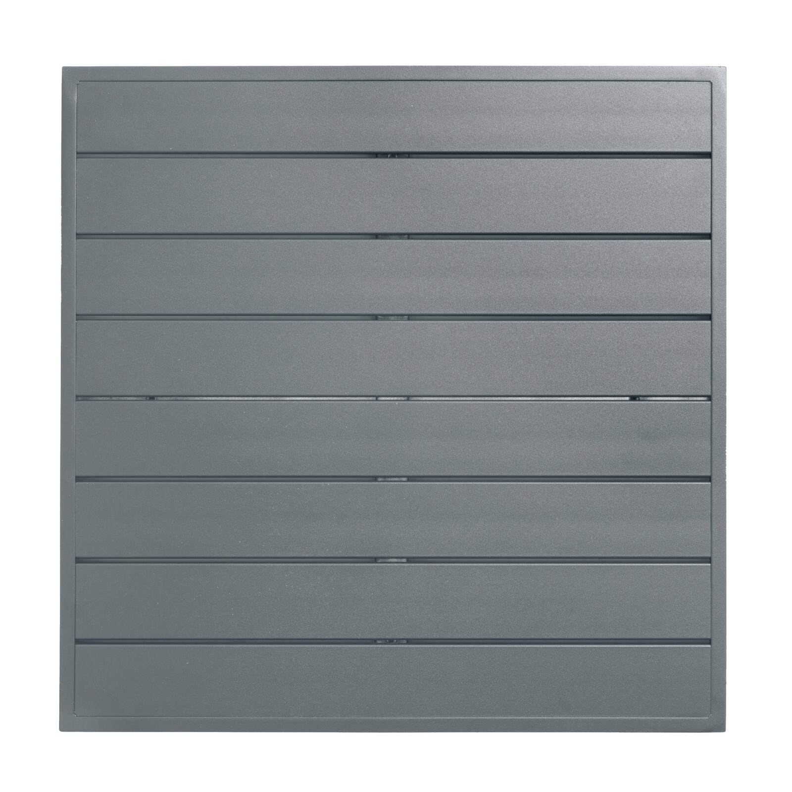 Plateau de table carré en aluminium noir 70x70 cm