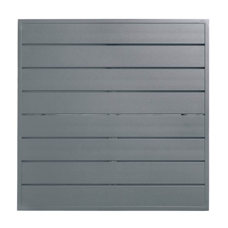 Plateau de table carré en aluminium noir 70x70 cm (4/7)