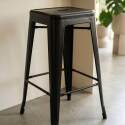 Tabourets de bar en métal mat — Lot de 4
