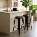 Tabourets de bar en métal mat — Lot de 4