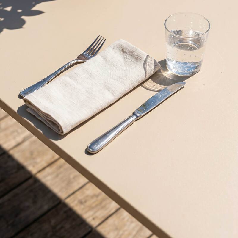 Table de jardin en métal 8 personnes 180x90 cm (2/8)