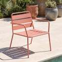 Fauteuil de jardin bas en métal