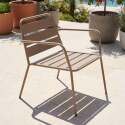 Fauteuil de jardin bas en métal