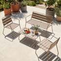 Fauteuil de jardin bas en métal
