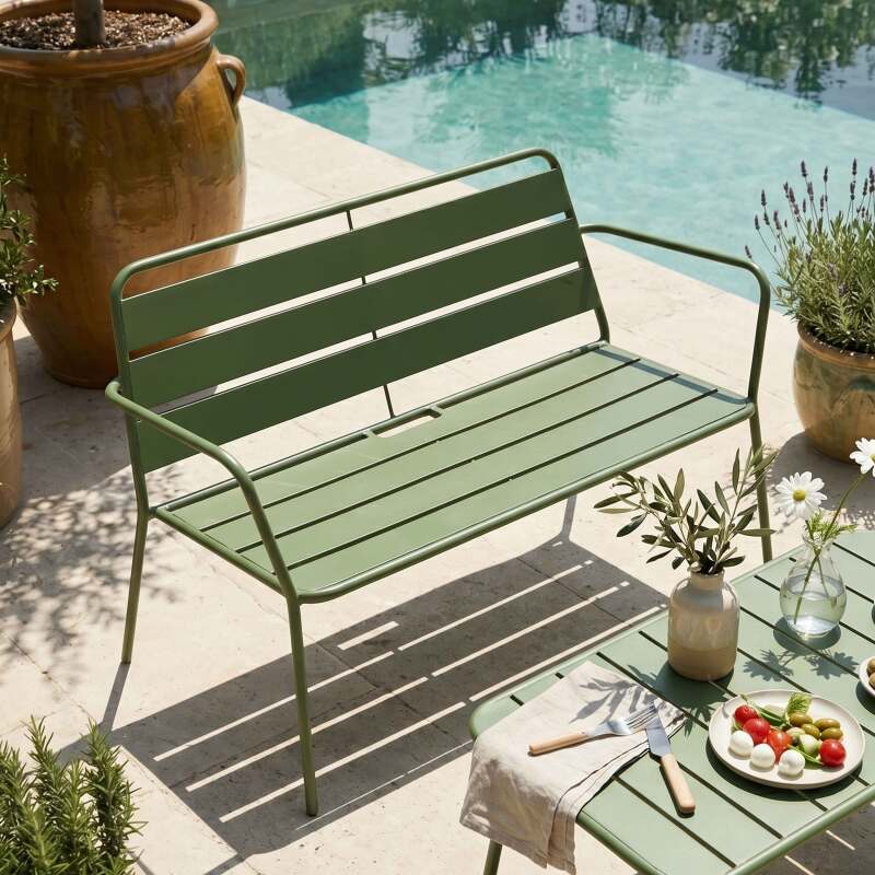 Canapé de jardin en métal (2/8)