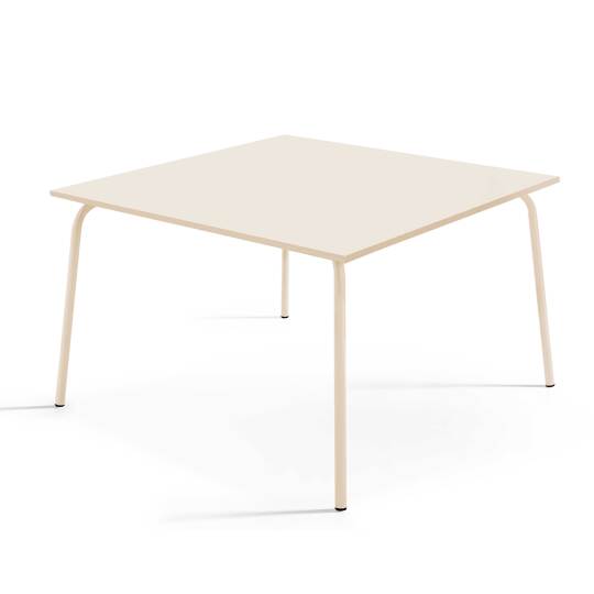 Table de jardin carrée en métal 8 personnes 120x120 cm