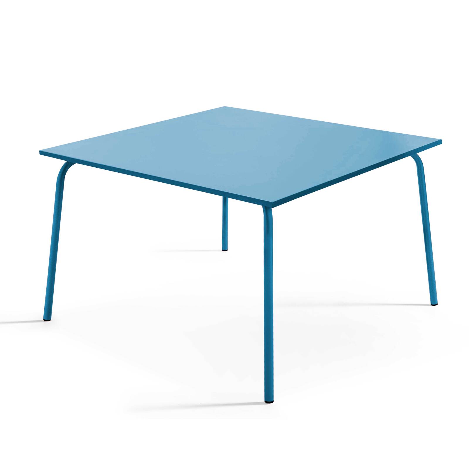 Table de jardin carrée en métal 8 personnes 120x120 cm