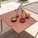 Table de jardin carrée en métal 8 personnes 120x120 cm