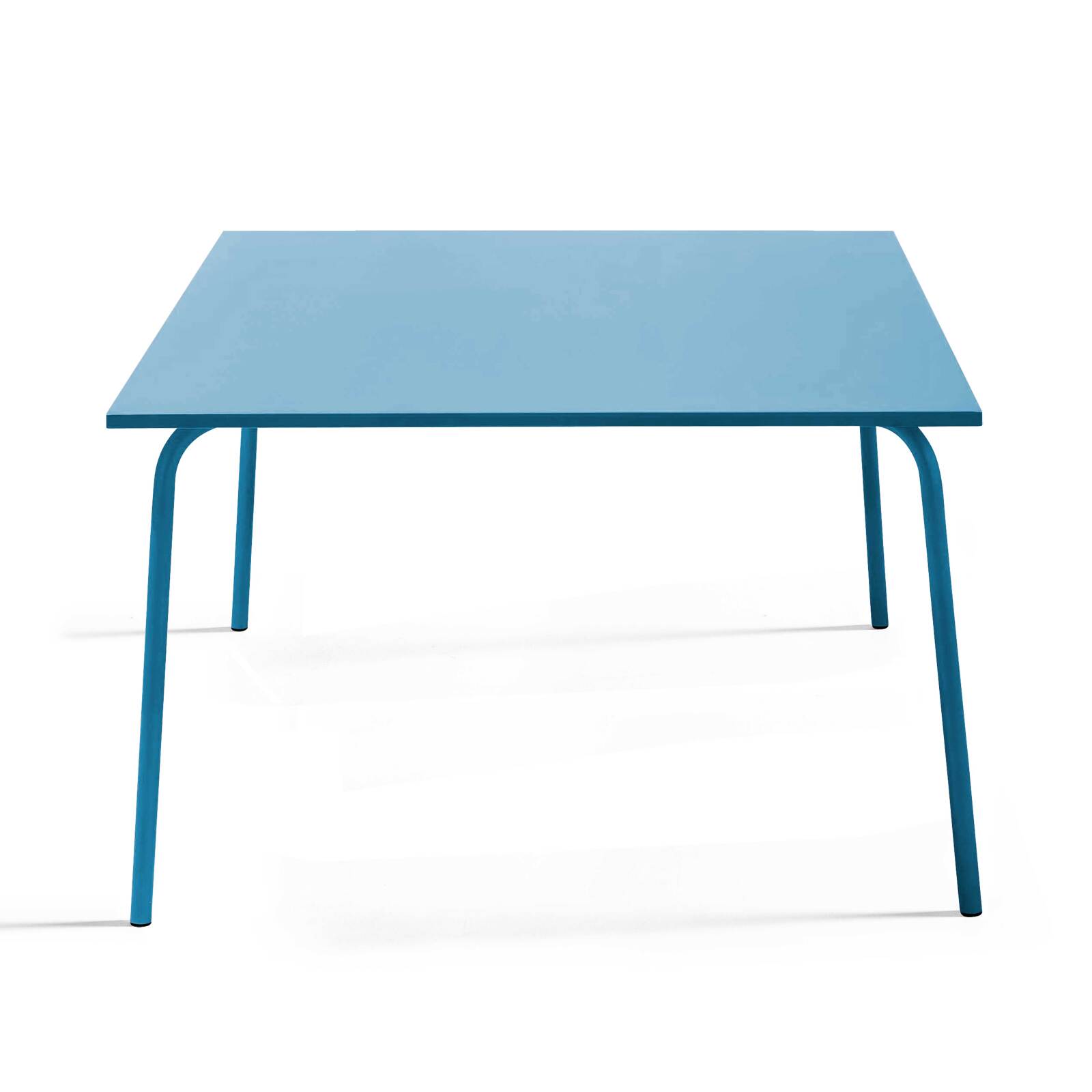 Table de jardin carrée en métal 8 personnes 120x120 cm