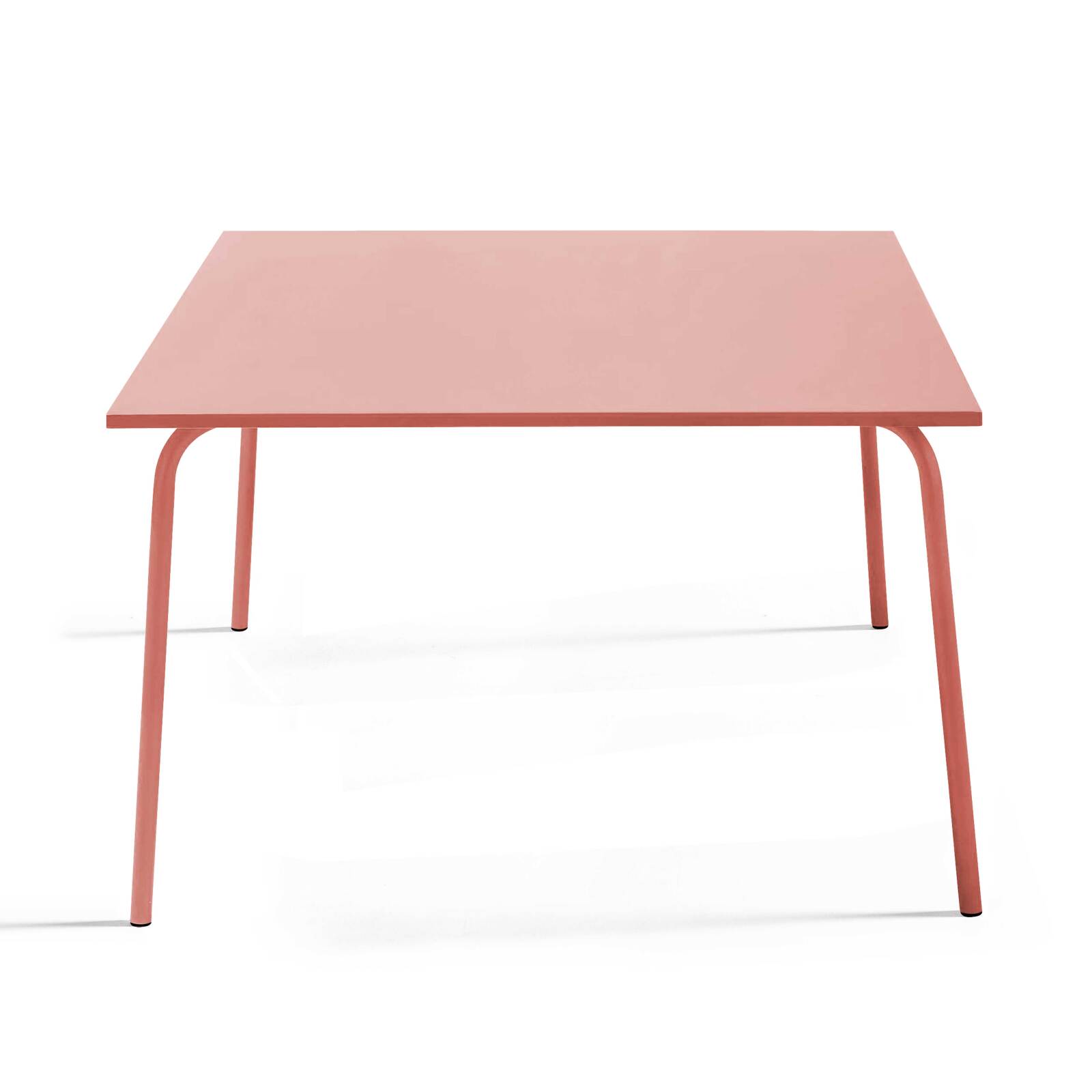Table de jardin carrée en métal 8 personnes 120x120 cm