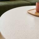 Table basse effet béton lisse ronde Ø60x40cm