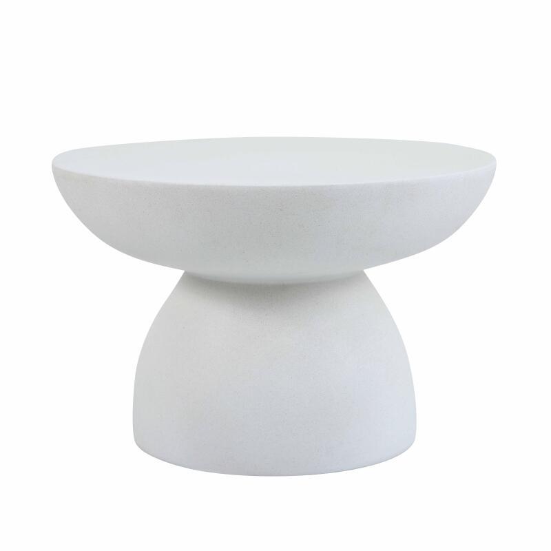 Table basse effet béton lisse ronde Ø60x40cm