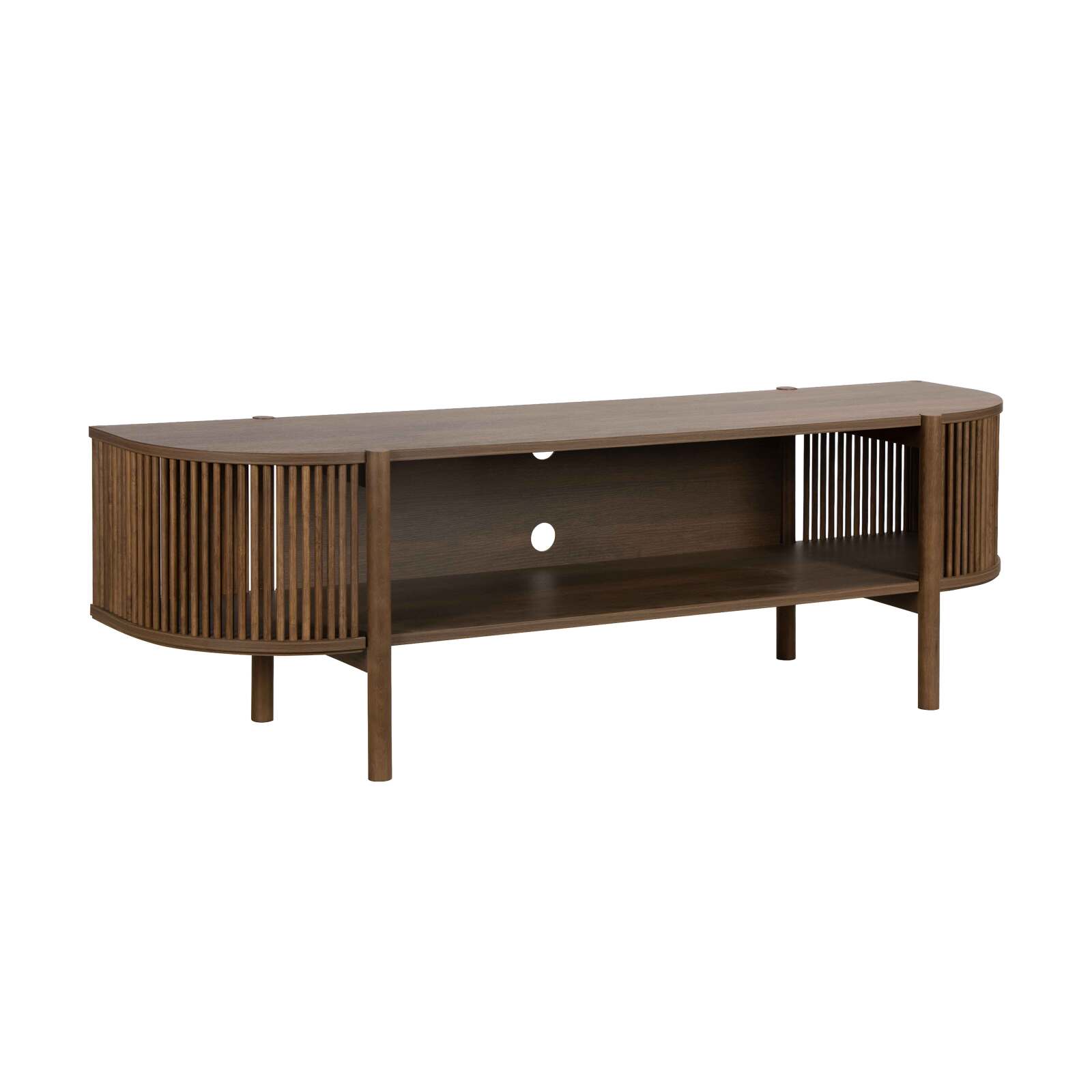 Meuble TV effet bois 160 cm style bohème
