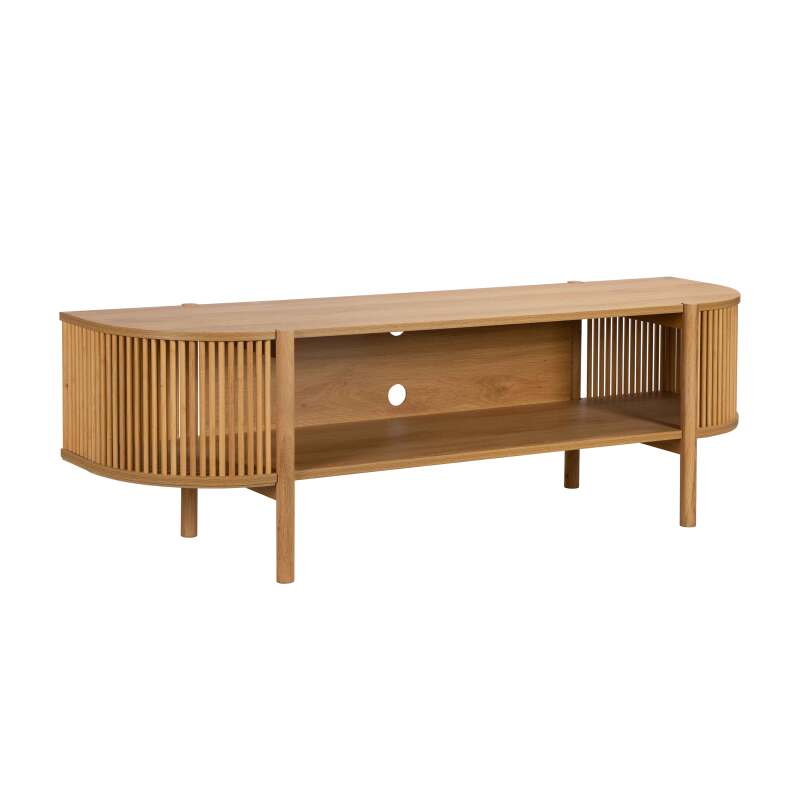 Meuble TV effet bois 160 cm style bohème
