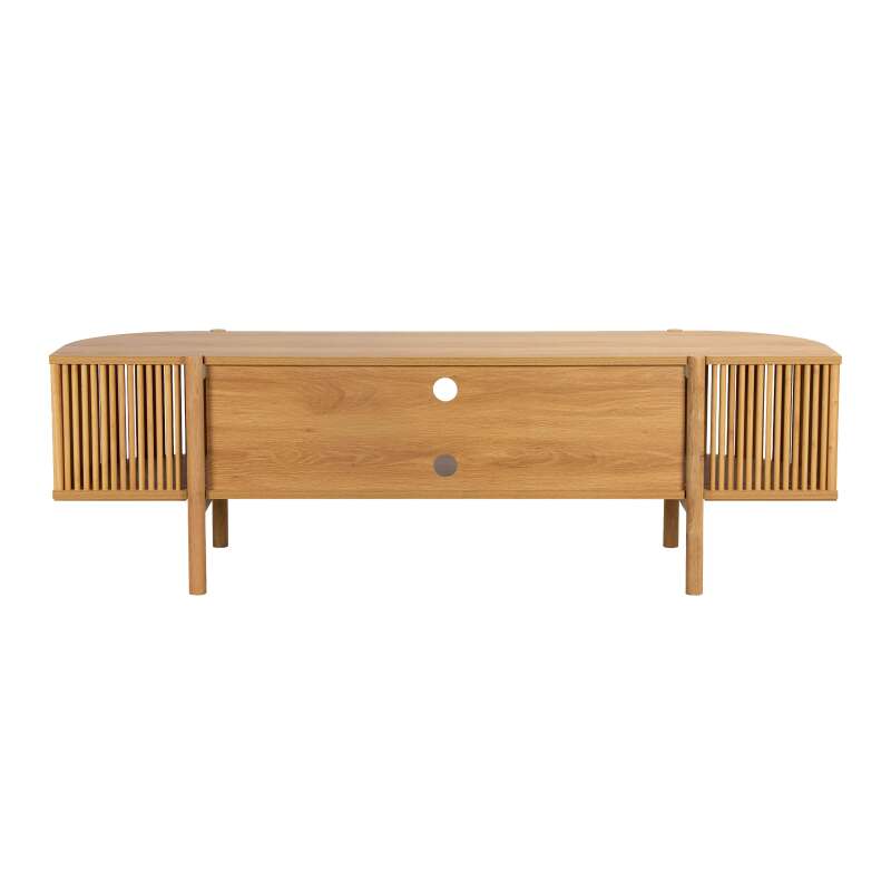 Meuble TV effet bois 160 cm style bohème
 (6/8)