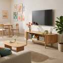 Meuble TV effet bois 160 cm style bohème
