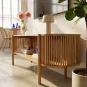 Meuble TV effet bois 160 cm style bohème
