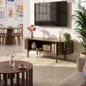 Meuble TV effet bois 160 cm style bohème
