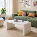 Table basse effet béton lisse rectangulaire 100x60x40 cm
