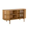 Buffet ouvert effet bois 160 cm style bohème