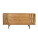 Buffet ouvert effet bois 160 cm style bohème