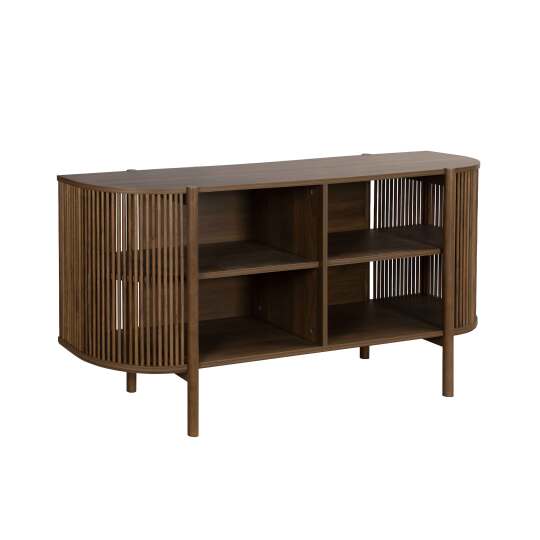 Buffet ouvert effet bois 160 cm style bohème | Oviala