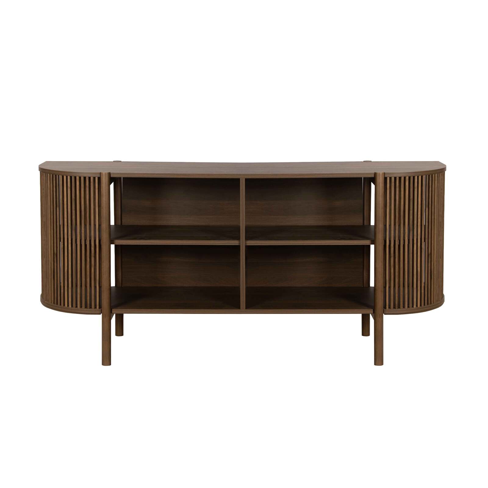 Buffet ouvert effet bois 160 cm style bohème