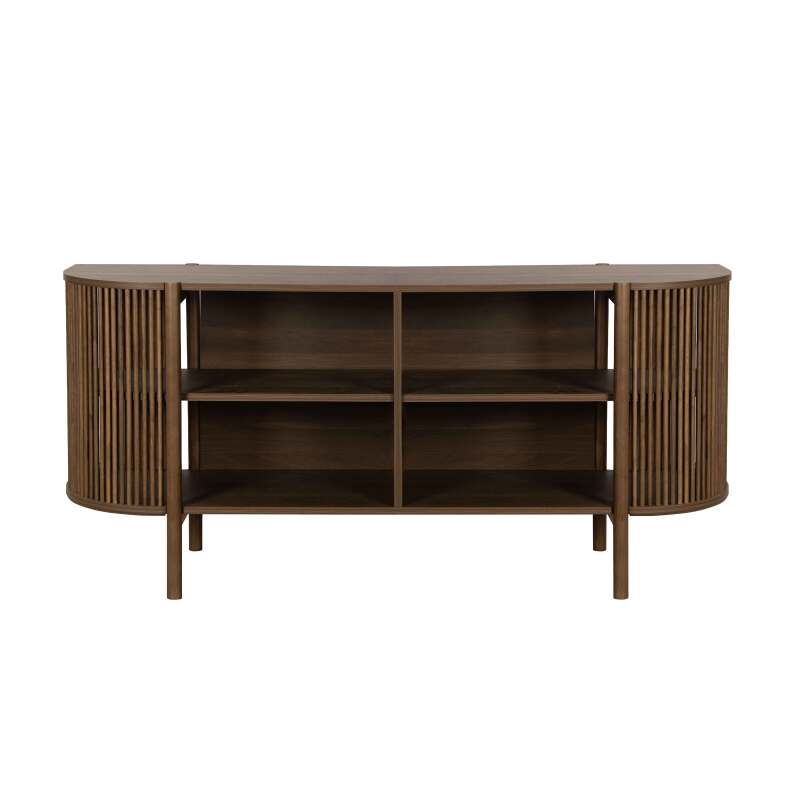 Buffet ouvert effet bois 160 cm style bohème (5/8)