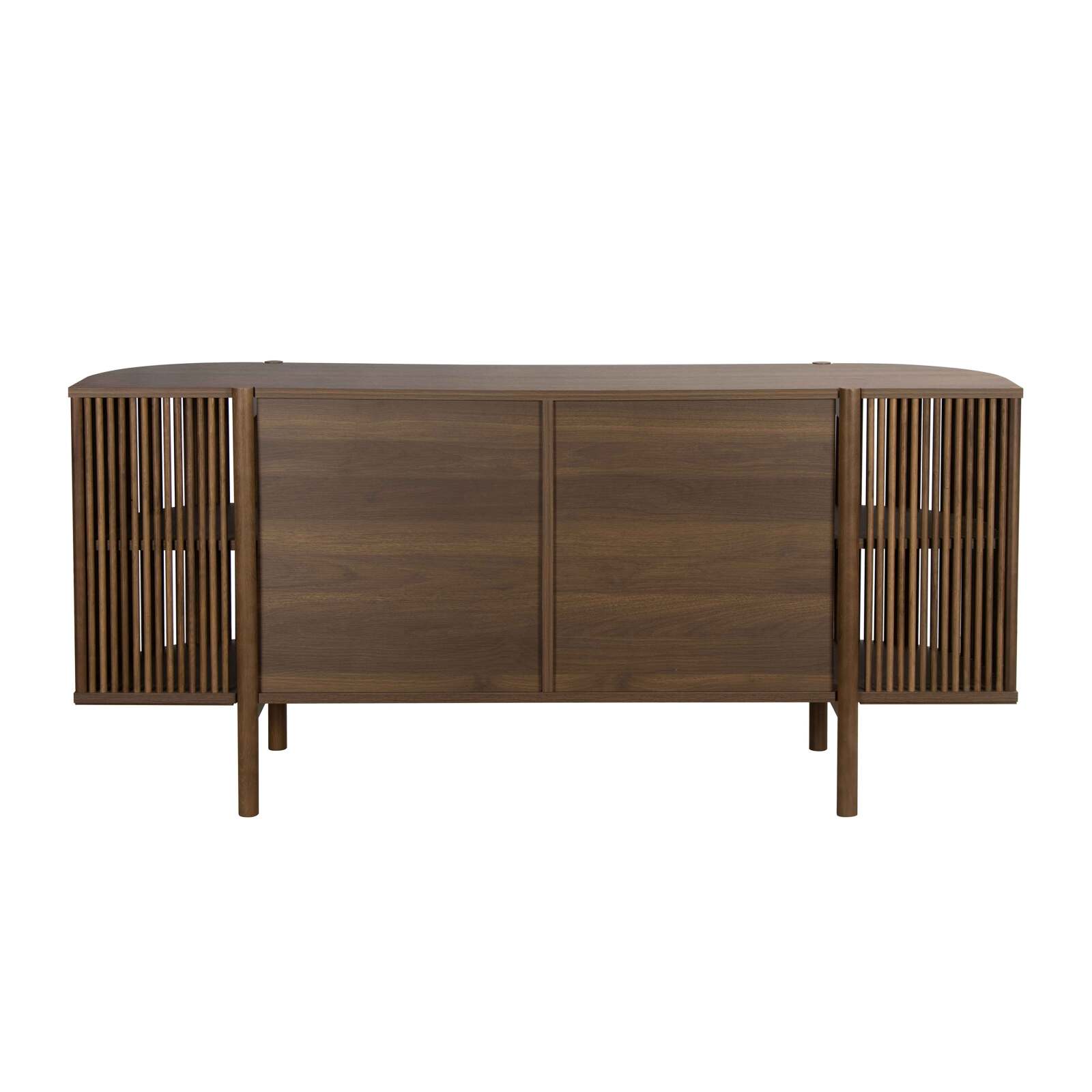 Buffet ouvert effet bois 160 cm style bohème
