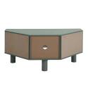 Meuble TV d'angle effet cannage 120 cm en rotin synthétique style bohème