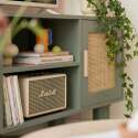 Meuble TV d'angle effet cannage 120 cm en rotin synthétique style bohème