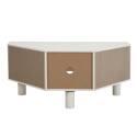 Meuble TV d'angle effet cannage 120 cm en rotin synthétique style bohème