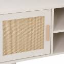 Meuble TV d'angle effet cannage 120 cm en rotin synthétique style bohème