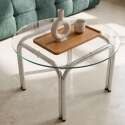 Table basse en verre trempé ronde Ø70 cm