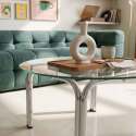 Table basse en verre trempé ronde Ø70 cm