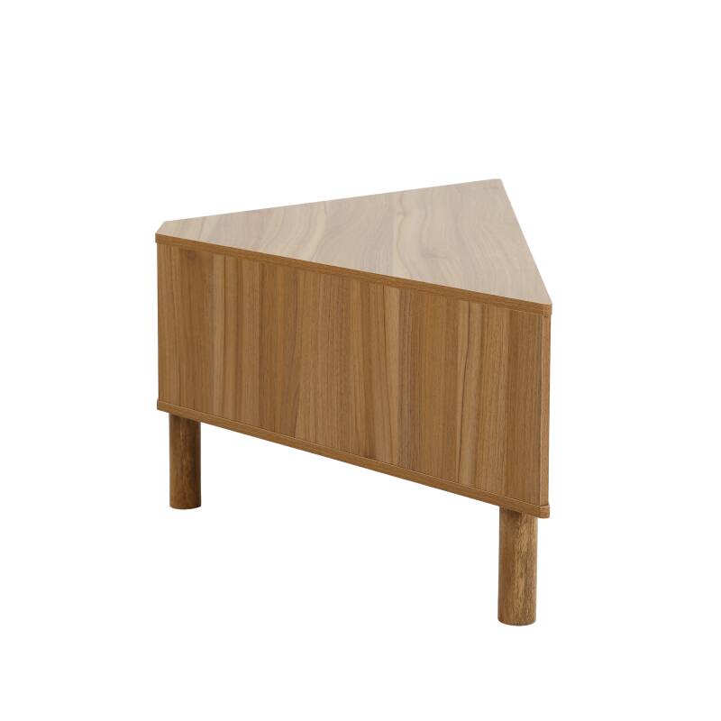 Meuble TV effet bois 120 cm style scandinave (5/7)