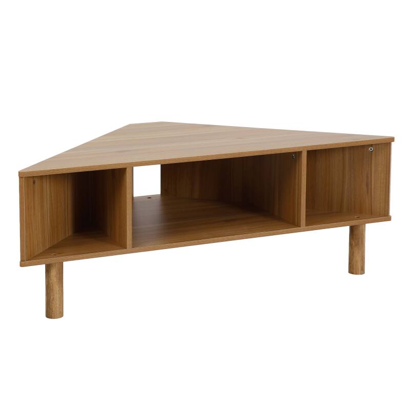 Meuble TV effet bois 120 cm style scandinave