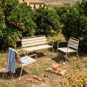 Salon de jardin en métal 4 places avec 2 fauteuils et 1 banc