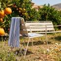 Salon de jardin en métal 4 places avec 2 fauteuils et 1 banc