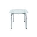 Table basse en verre trempé ovale 110x55 cm