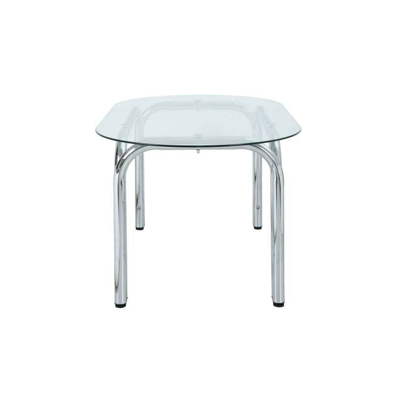 Table basse en verre trempé ovale 110x55 cm (5/7)