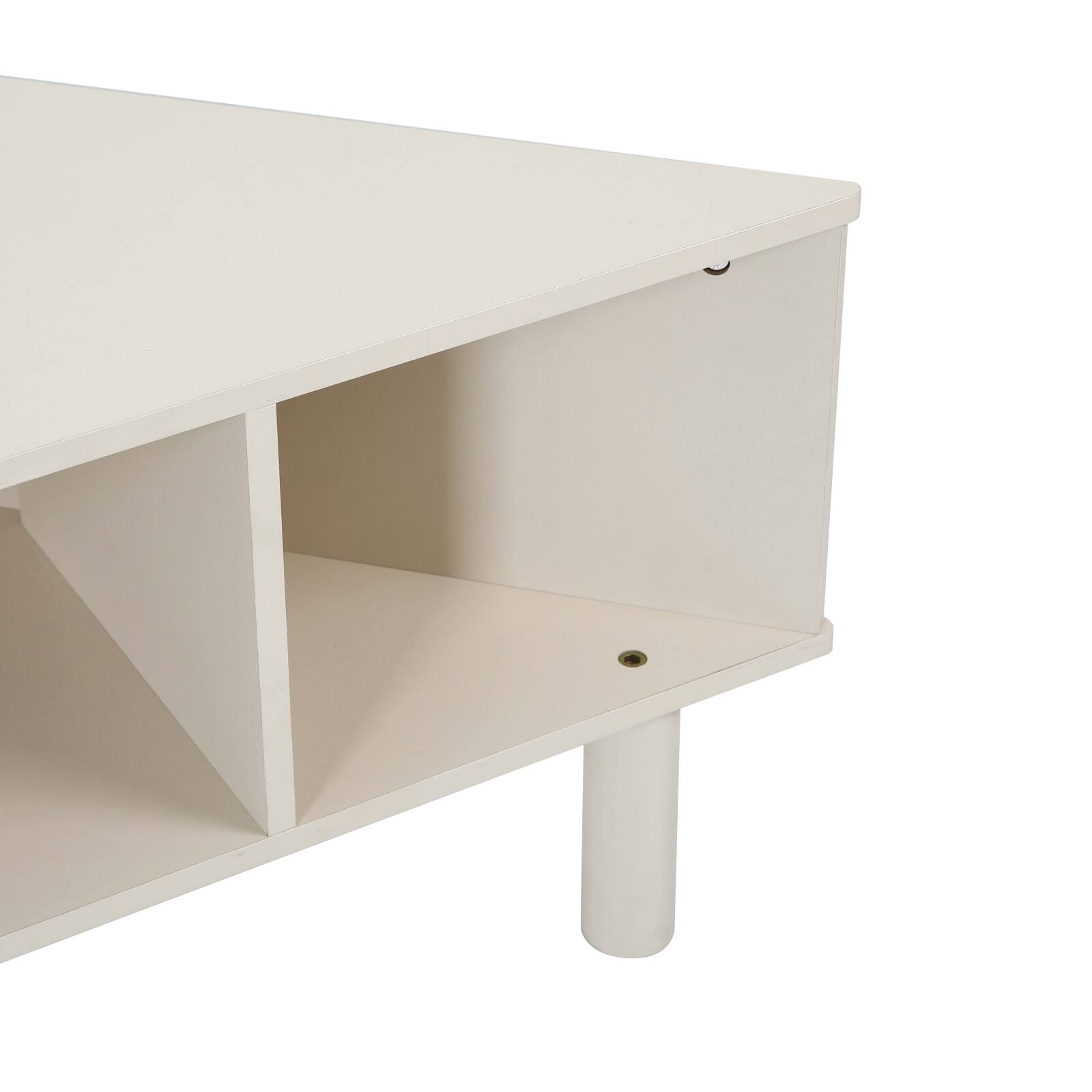 Meuble TV d'angle coloré 120 cm style scandinave