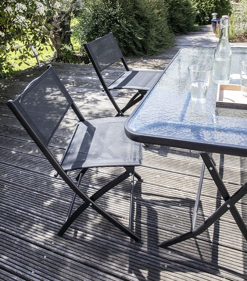 table de jardin pliable 4 places